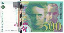 France 500 Francs - Pierre et Marie Curie - 1994 - Letter J - XF to AU - P.160a