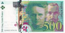 France 500 Francs - Pierre et Marie Curie - 1994 - Letter Q - XF - P.160a