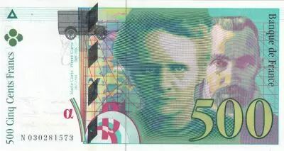 France 500 Francs - Pierre et Marie Curie - 1994 - Serial N.030