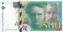 France 500 Francs - Pierre et Marie Curie - 1994 - S&eacute;rie E.020