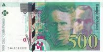 France 500 Francs - Pierre et Marie Curie - 1998 - Lettre D - F.76.04