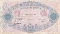 France 500 Francs - Pink and  blue - 02-02-1927 - Serial X.972 - P.66