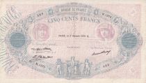 France 500 Francs - Pink and  blue - 02-10-1930 - Serial H.1375 - P.66