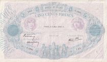 France 500 Francs - Pink and  blue - 09-03-1939 - Serial C.3241 - P.66