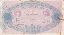 France 500 Francs - Pink and  blue - 10-01-1917 - Serial Q.441 - P.66