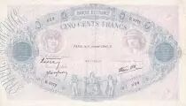 France 500 Francs - Pink and  blue - 11-01-1940 - Serial B.3972