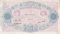 France 500 Francs - Pink and  blue - 11-06-1931 - Serial B.1693 - P.66
