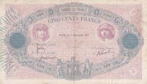 France 500 Francs - Pink and  blue - 11-09-1917 - Serial T.513 - P.66