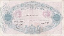 France 500 Francs - Pink and  blue - 13-05-1937 - Serial E.2581 - P.66