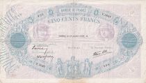 France 500 Francs - Pink and  blue - 15-07-1938 - Serial V.3047 - P.66