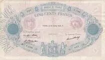 France 500 Francs - Pink and  blue - 16-07-1931 - Serial Y.1758 - P.66