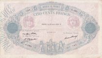 France 500 Francs - Pink and  blue - 23-06-1932 - Serial A.1901  - P.66