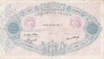 France 500 Francs - Pink and  blue - 27-05-1937 - Serial R.2584 - P.66
