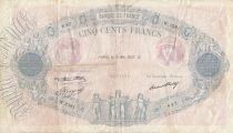 France 500 Francs - Pink and Blue - 13-05-1937 - Series W.2581