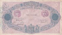 France 500 Francs - Rose and Blue - 08-04-1920 - Serial C.539 - P.66