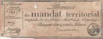 France 500 Francs - Territorial mandate serial 16 - 1796