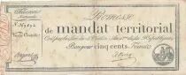 France 500 francs - Territorial mandate without serial - 1796 - F+