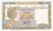 France 500 Francs - The peace - 01-10-1942 - Serial L.6964