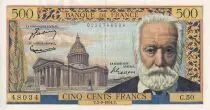 France 500 Francs - Victor Hugo - 02-09-1954 - Serial C.50 - XF - P.133