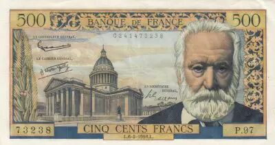 France 500 Francs - Victor Hugo - 06-02-1958 - S�rie P.97