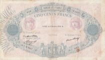 France 500 Francs Blue and Pink - 08-10-1936 - Serial H.2417