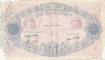 France 500 Francs Blue and Pink - 10-06-1937- Serial P.2611