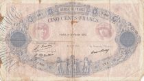 France 500 Francs Blue and Pink - 18-02-1927 - Serial T.986