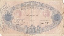 France 500 Francs Blue and Pink - 25-04-1928 - Serial T.1130
