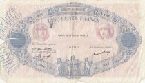 France 500 Francs Blue and Pink - 26-01-1933 - Serial L.2090