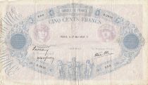 France 500 Francs Blue and Pink modified - 27-05-1938 - Serial B.2918