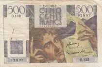 France 500 Francs Chateaubriand 02-01-1953 - Serial O.132 - VF