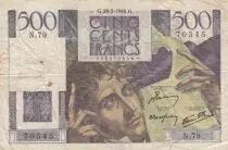 France 500 Francs Chateaubriand 12-09-1946- Serial J.88 - F+