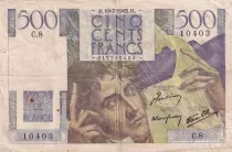 France 500 Francs Chateaubriand 19-07-1945- Serial C.8