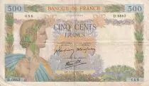 France 500 Francs La Paix - 01-10-1942 - Serial D.6883
