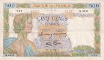 France 500 Francs La Paix - 01-10-1942 - Serial M.6857