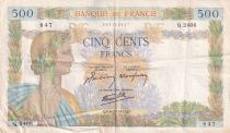 France 500 Francs La Paix - 06-02-1941 - Serial Q.2406