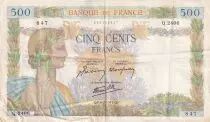 France 500 Francs La Paix - 06-02-1941 - S&eacute;rie Q.2406