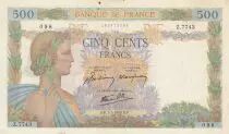 France 500 Francs La Paix - 07-01-1943 - S&eacute;rie Z.7743