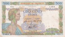France 500 Francs La Paix - 09-04-1942 - Serial G.5618