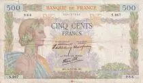 France 500 Francs La Paix - 26-09-1940 - Série S.967
