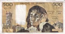 France 500 Francs Pascal - 05-12-1974 Série A.44 - TB
