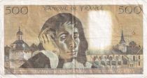 France 500 Francs Pascal - St Jacques Tower - 004-10-1973  - Serial  P.30- VF
