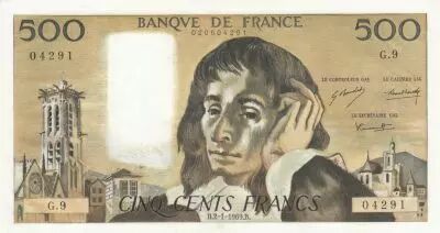 France 500 Francs Pascal - St Jacques Tower - 02-01-1969 - G.9- XF