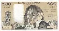 France 500 Francs Pascal - St Jacques Tower - 02-02-1989 - Serial J.293 - VF