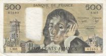France 500 Francs Pascal - St Jacques Tower - 05-07-1984 - Serial S.205