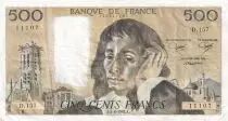 France 500 Francs Pascal - St Jacques Tower - 05-08-1982 - Serial D.157 - VF