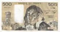 France 500 Francs Pascal - St Jacques Tower - 05-08-1982 - Serial X.159 - VF