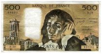 France 500 Francs Pascal - St Jacques Tower - 06-01-1972 - Serial B.29