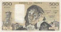 France 500 Francs Pascal - St Jacques Tower - 07-01-1982 - Serial O.156