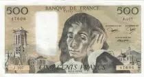France 500 Francs Pascal - St Jacques Tower - 07-06-1979 - Serial J.107 - VF to XF